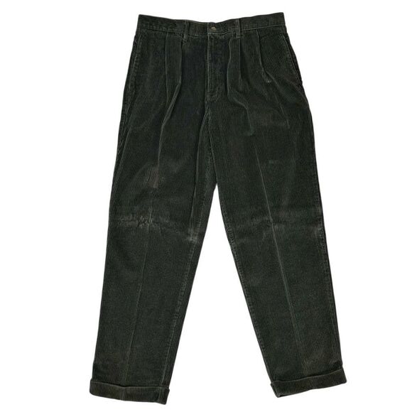 Dockers Other - Vintage Dockers Corduroy Pants Men's 36x32 Forest Green 90s Pleated Preppy Skate